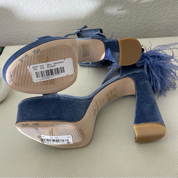 ANTONIO MELANI Janie Velvet Platform Dress Sandals - Picture 9 of 13